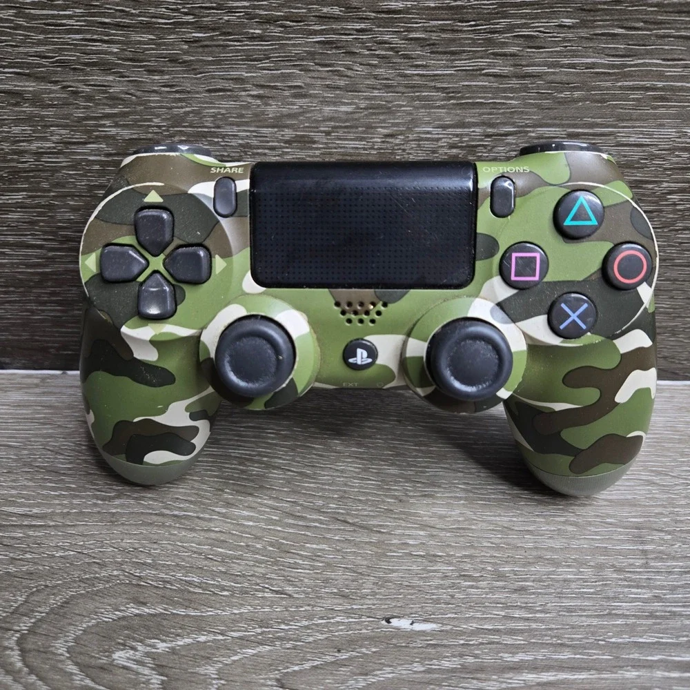 Sony PS4 DualShock 4 Wireless Controller CUH-ZCT2U Green Camouflage Tested